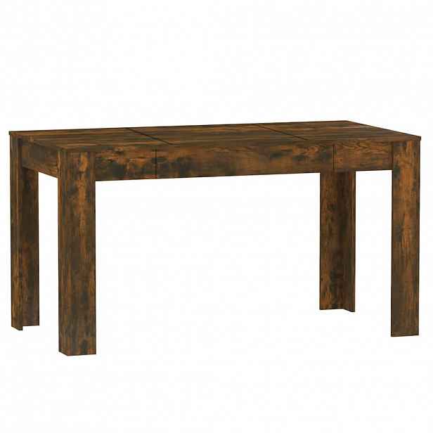 vidaXL Jídelní stůl kouřový dub 140 x 74,5 x 76 cm kompozitní dřevo