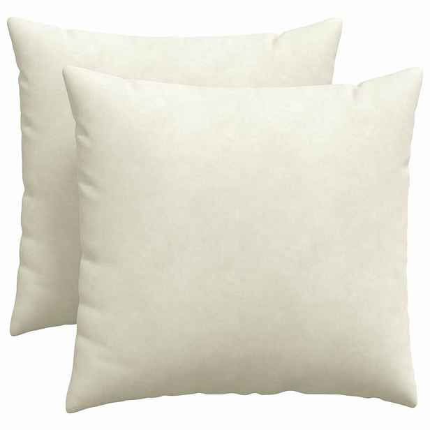 vidaXL Pohovkové polštáře 2 pcs Krémová 50 x 50 cm Žebrovaná látka