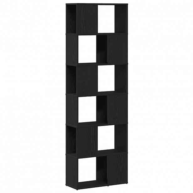 vidaXL Skříňka na knihy/rozdělovač pokojů Dub černý 60x24x186 cm
