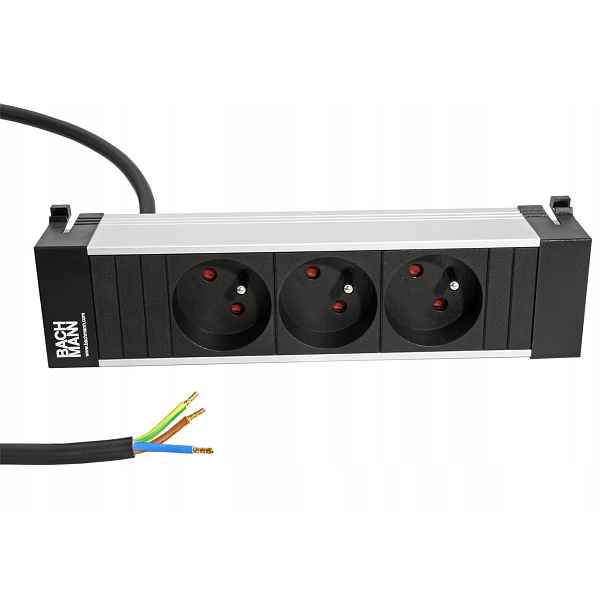 Bachmann Systém Power FRAME,box pro 3 moduly, 3x zásuvka Cz, 2m (916.111)