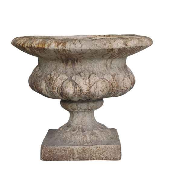 Béžovo-hnědý antik dekorační květináč Broqua - Ø 57*47cm  Chic Antique