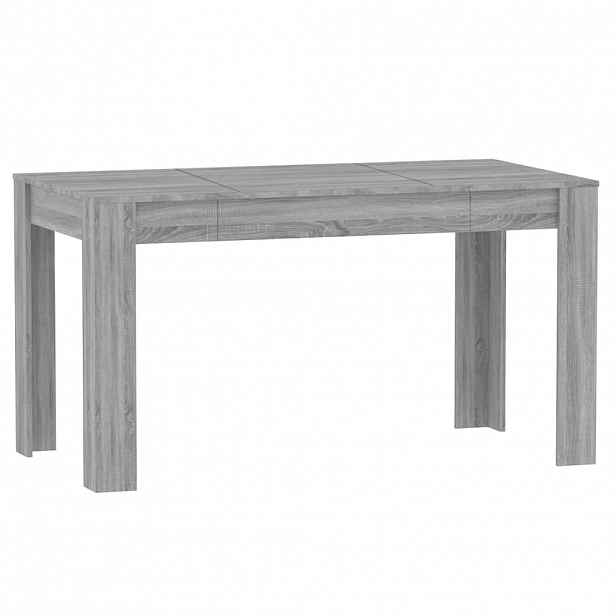 vidaXL Jídelní stůl šedý sonoma 140 x 74,5 x 76 cm kompozitní dřevo