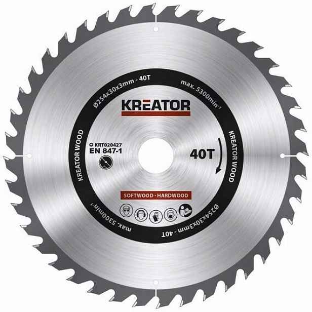 Kreator pilový kotouč 254mm*30mm 40z KRT020427