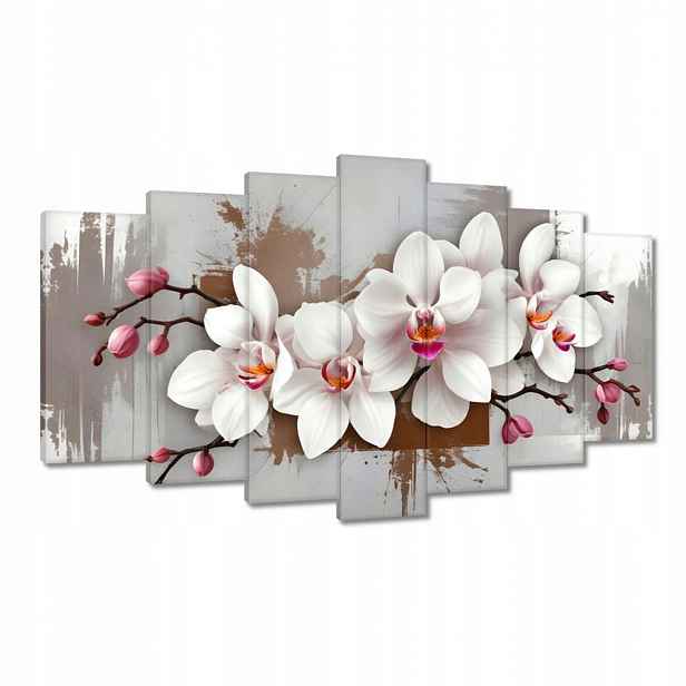 Obrazy 140x80 Bílá orchidej