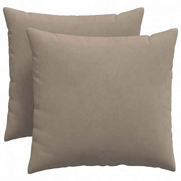 vidaXL Pohovkové polštáře 2 ks textil Taupe 50 x 50 cm