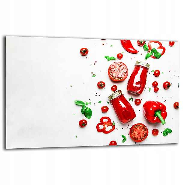 7v1 Skleněná Ochranná Deska Na Sporák 80x52 Paprika