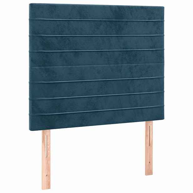vidaXL Čelo postele tmavě modré 80x5x118/128 cm sametové