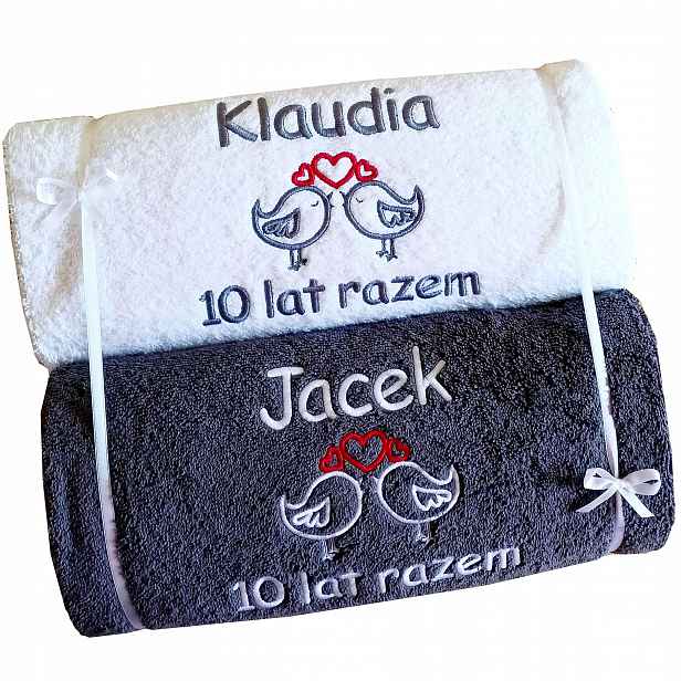 Dárek k 10. výročí svatby Cínové hody rodičů pro děti 2 Ručníky