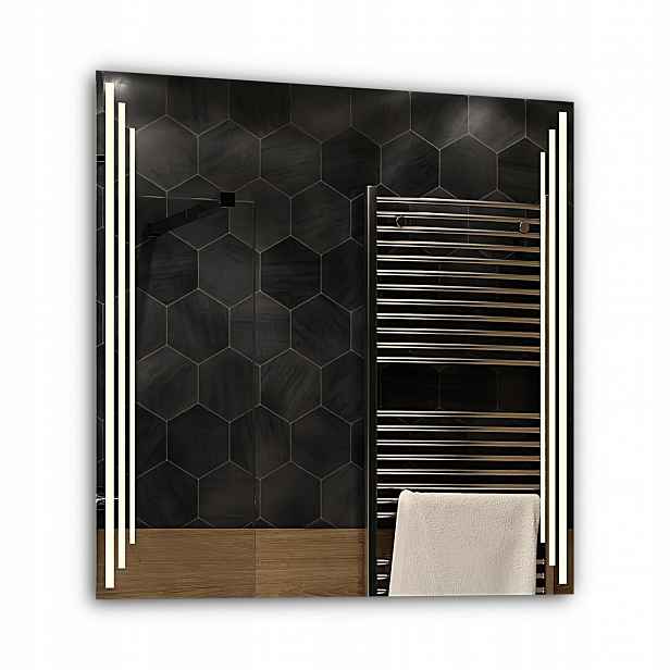 Neutrální Zrcadlo Praha s Led osvětlením 70x70 cm