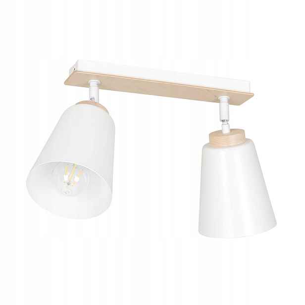 Stropní svítidlo Atlas 2 White skandinávská, dřevo, bílá