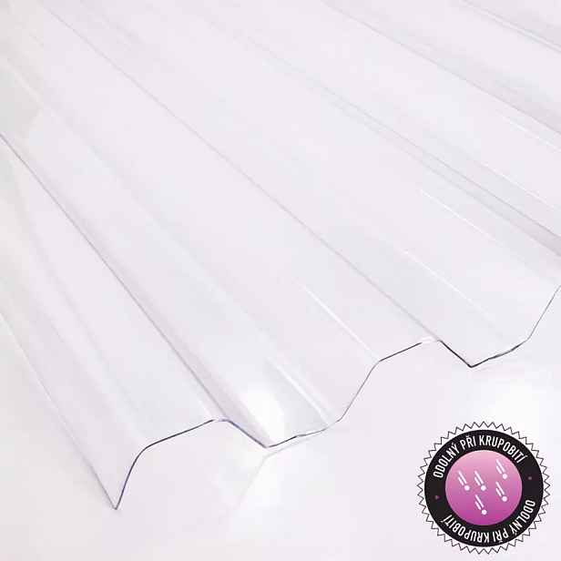 Trapézová deska PC 2000 x 900 x 0,5 mm čirá