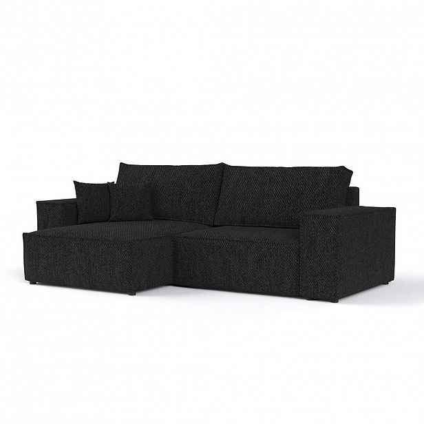 AltaBeds ROHOVÁ SEDAČKA CAVO, textil, Černá