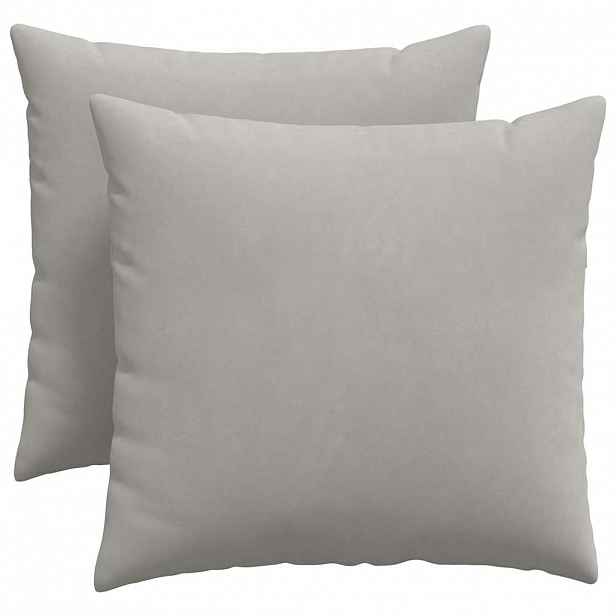 vidaXL Pohovkové polštáře 2 ks textil Světle šedá 50 x 50 cm