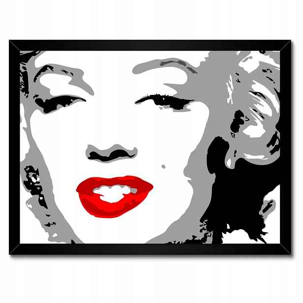 Plakáty v rámu 40x30 Marilyn Monroe Červené rty Pepř