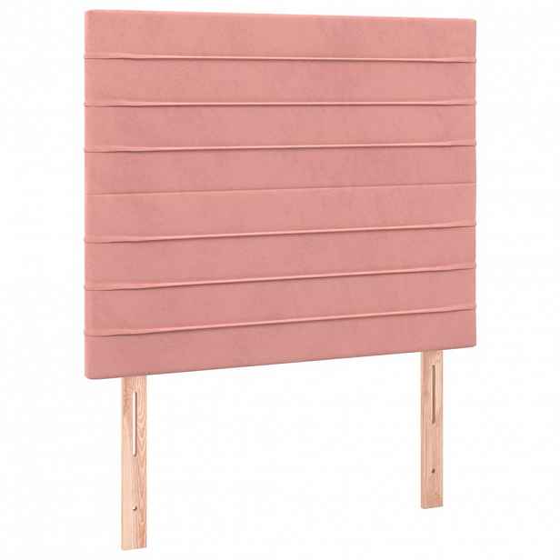 vidaXL Čelo postele růžové 80x5x118/128 cm sametové