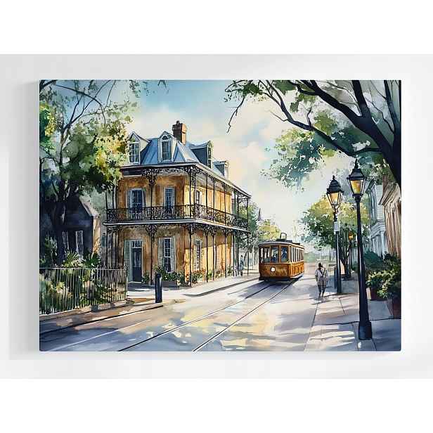 Plakát Město New Orleans Usa Ulice Koloniální Styl 100x75