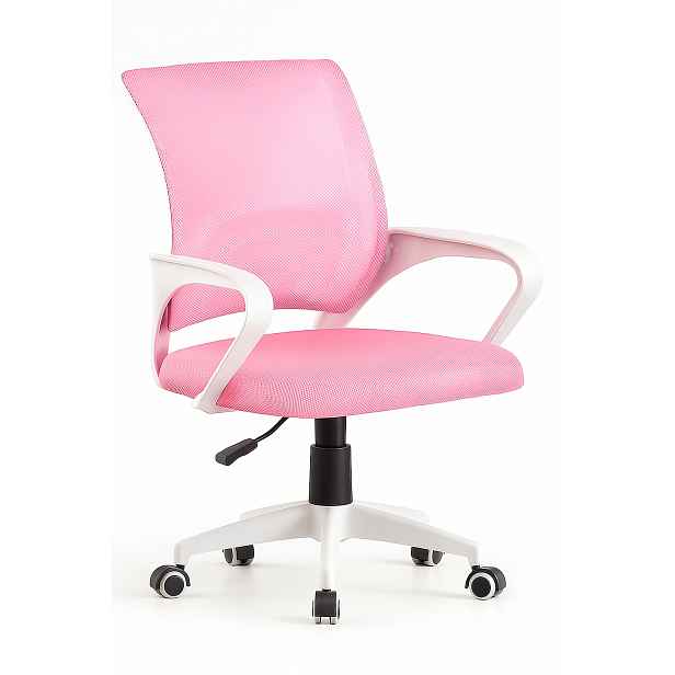 Růžová kancelářská židle Giosedio NFX012 Otočná ergonomická síťovaná