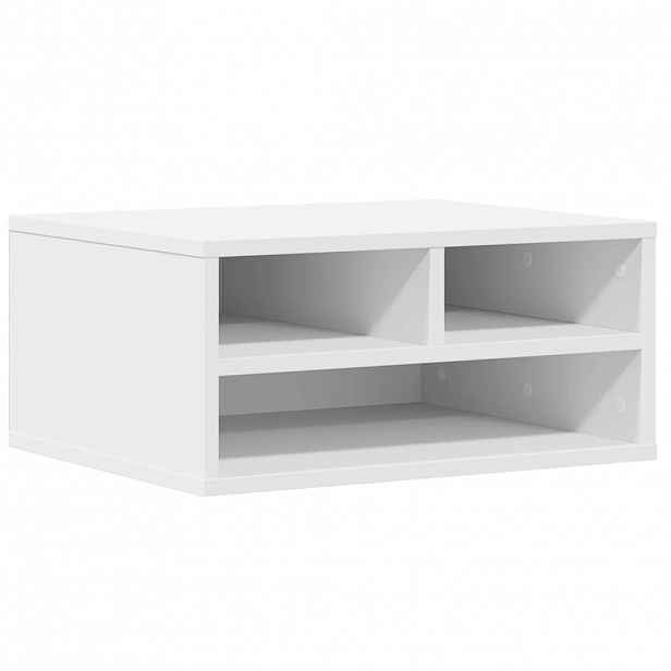 vidaXL Stojan na tiskárnu bílý 49 x 40 x 22,5 cm kompozitní dřevo