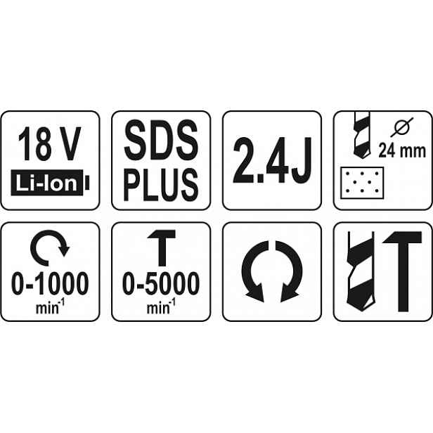 Vrtací Kladivo Sds+ 18 V/bez Akumulátoru