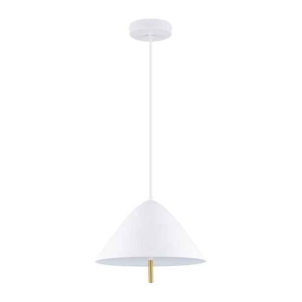 Bílé kovové LED závěsné svítidlo s kovovým stínidlem ø 40 cm Oros – Nova Luce
