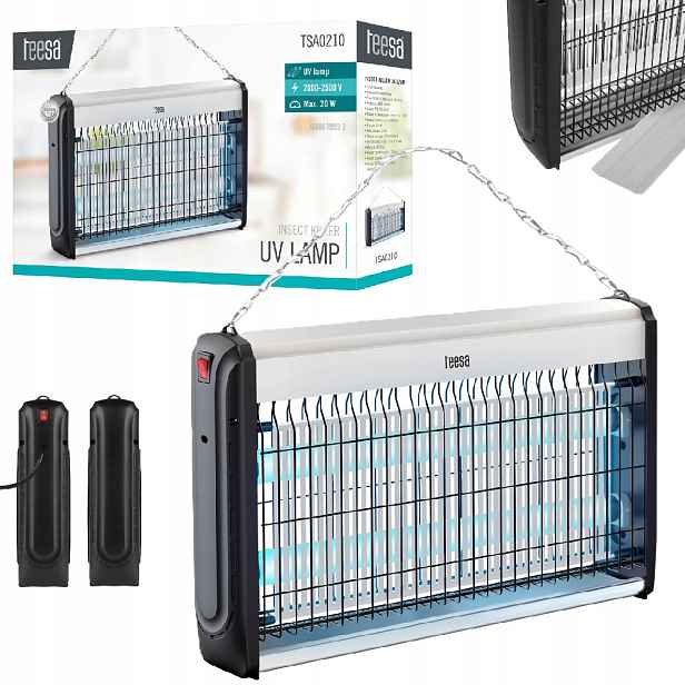 Insekticidní lampa 20 W elektrická, Uv, znepokojující komáry, mouchy, muchničky, hmyz, Teesa