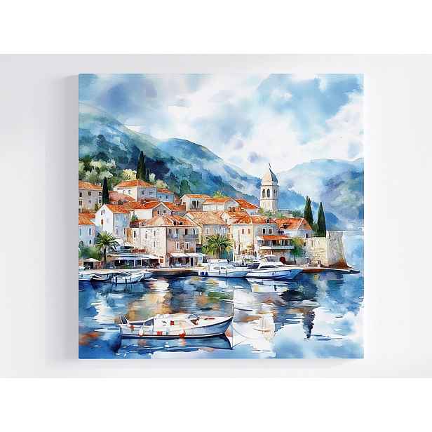 Obraz Na Plátně Plátno Chorvatsko Dalmácie Moře Hory Marina Nábřeží 50x50