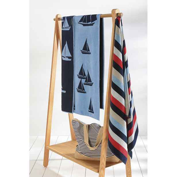 Plážový ručník Beach 80x180 modrý světlý 11 froté 430 g/m2 100% bavlna