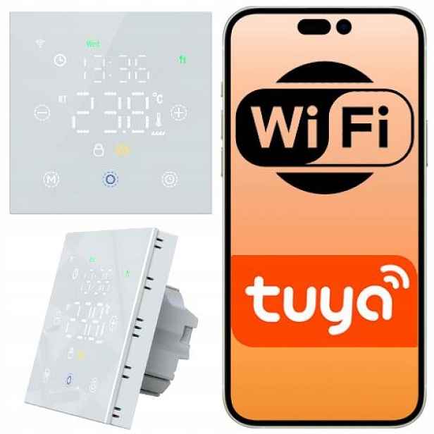 WiFi regulátor topení Tuya pro třícestné ventily a kamna 3A