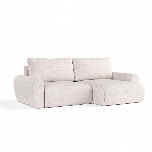 AltaBeds ROHOVÁ SEDAČKA OMARI, textil, Světle béžová