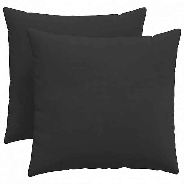 vidaXL Pohovkové polštáře 2 ks textil Černá 50 x 50 cm