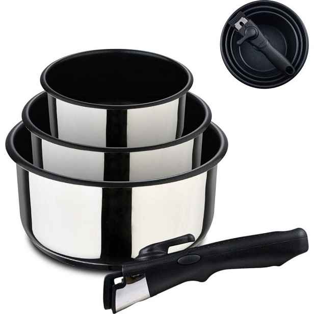BERGNER Sada hrnců nerez s nepřilnavým povrchem Click&Cook 3 ks 16, 18, 20 cm BG-32293-MM