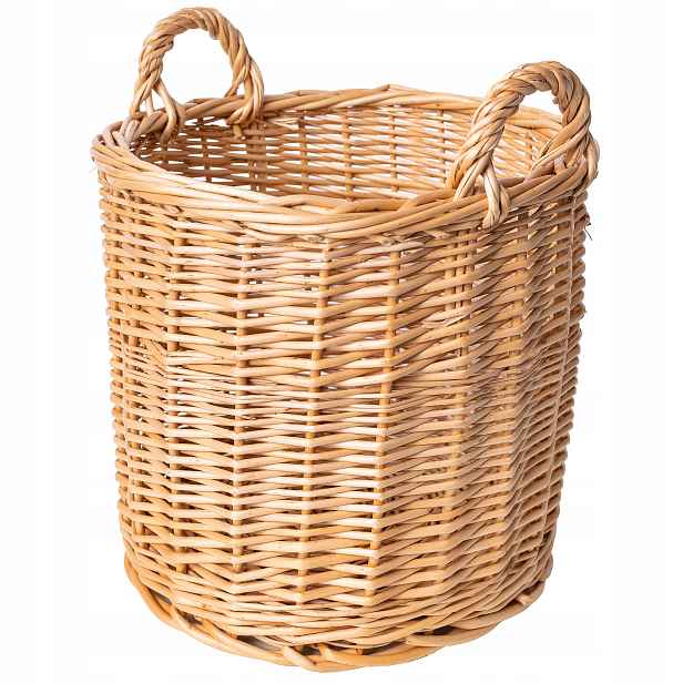 Proutěný koš květináč s držadly, obal na květináč, ozdobný košík 26 cm