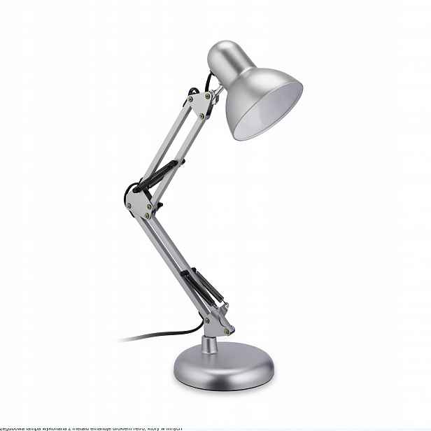 Stolní lampa Relaxdays retro stříbrná na stůl na čtení