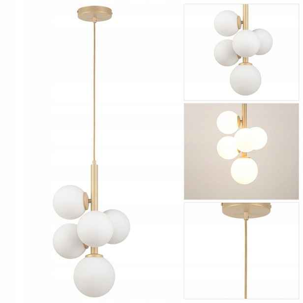 Závěsná lampa Perla bílá 5 náladová forma v pracovně Sigma Lighting