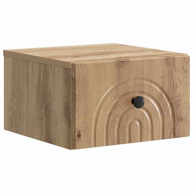 vidaXL Nástěnný noční stolek Dub artisan 33 x 34,5 x 20 cm