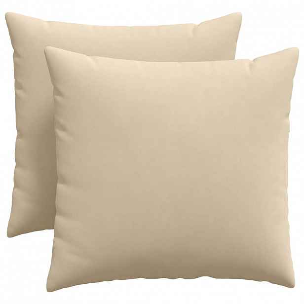 vidaXL Pohovkové polštáře 2 ks textil Krémová 50 x 50 cm