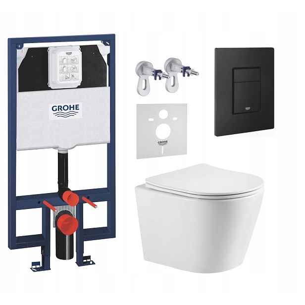 7v1 Sada Wc, Stelaz Grohe Slim Wc Mísa Imprese Tornado Tlačítko
