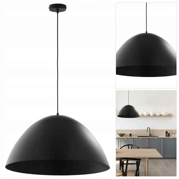 Černá závěsná lampa Faro s nastavitelnou výškou v pracovně Tk Lighting