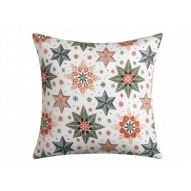 Povlak na polštář z mikrovlákna CHRISTMAS STAR 45x45 cm, barevný