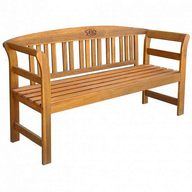 vidaXL Růžová lavice 1 -místná 157 cm Solid Acacia wood Natural