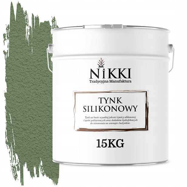 Fasádní Silikonová Omítka Barva Zelená Tmavá F476 15KG Granulace 2.0mm