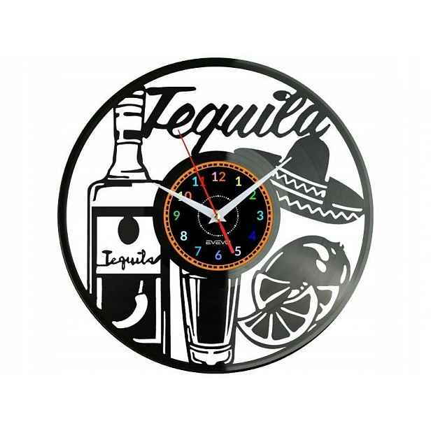 Tequila Dárek Originální dekorace do domu Hodiny z vinylové desky
