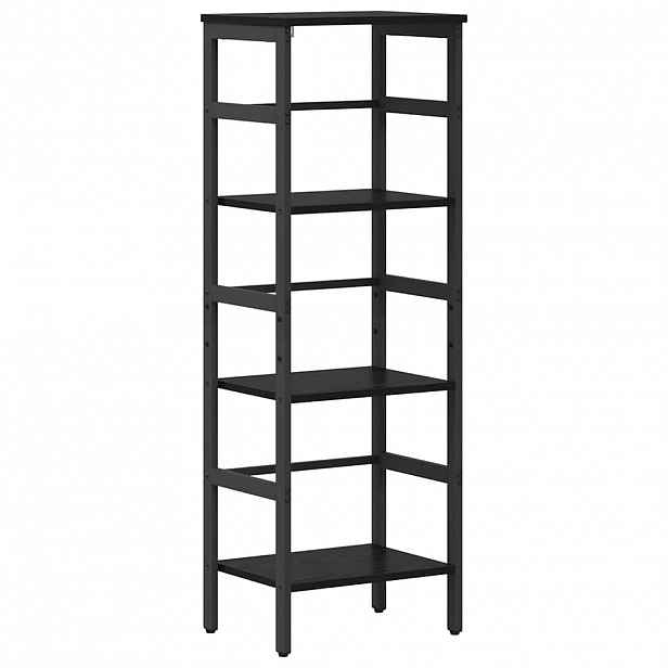 vidaXL Knihovna 3 úrovní 40 x 29,5 x 115 cm Kompozitní dřevo Černý dub