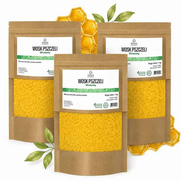 Vosk Žlutý granulát Přírodní pastilky pro svíčky a kosmetiku 3 kg