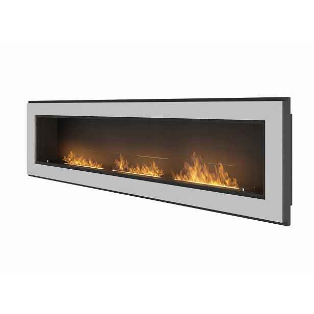 Závěsný biokrb Frame 180CM Inox se sklem Simplefire Infire B