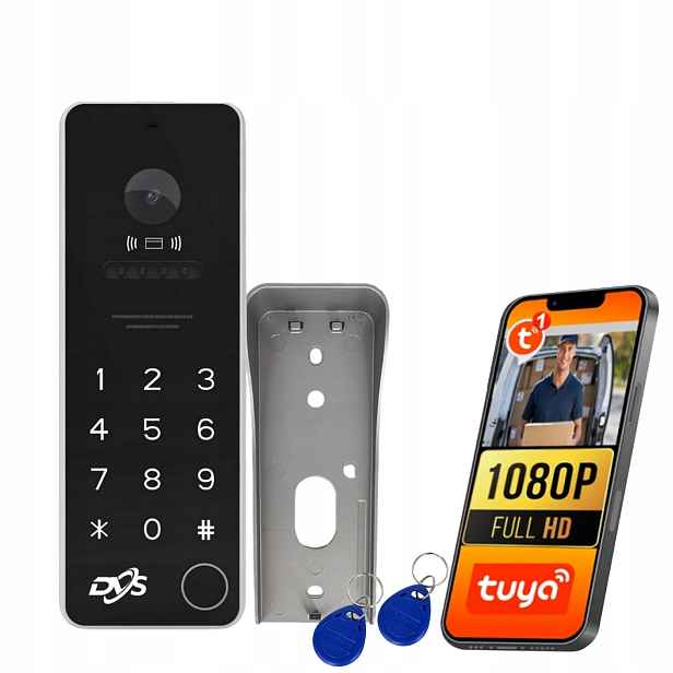 Bránová Stanice Pro Videodomofon Venkovní Panel Zvonek Audio Klíčenky Tuya