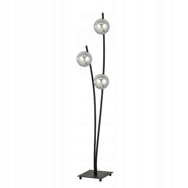 Podlahová lampa Emibig Hunter 3xE14 150 cm Černá Ocel Sklo