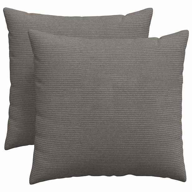 vidaXL Pohovkové polštáře 2 pcs Světle šedá 50 x 50 cm Žebrovaná látka
