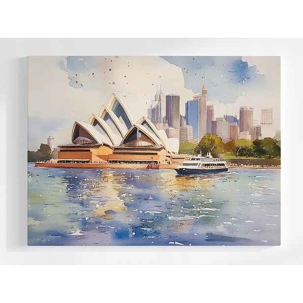 Obraz Na Plátně Canvas Město Sydney Austrálie Opera Panorama Pohled 80x60