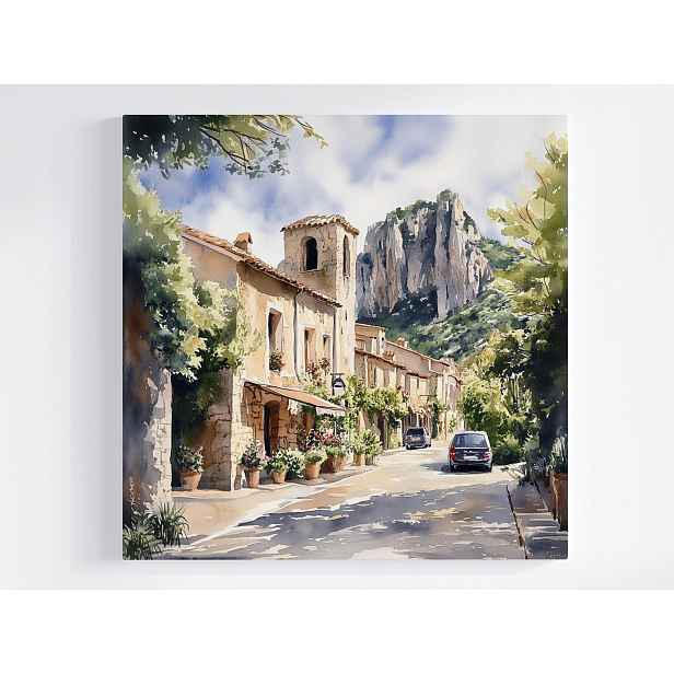 Obraz Na Plátně Plátno Architektura Francie Provence Ulička Hory 50x50